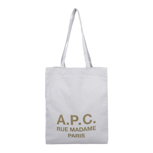 A.P.C. Logo Canvas Tote Bag M67064 LAB LIGHT GREY