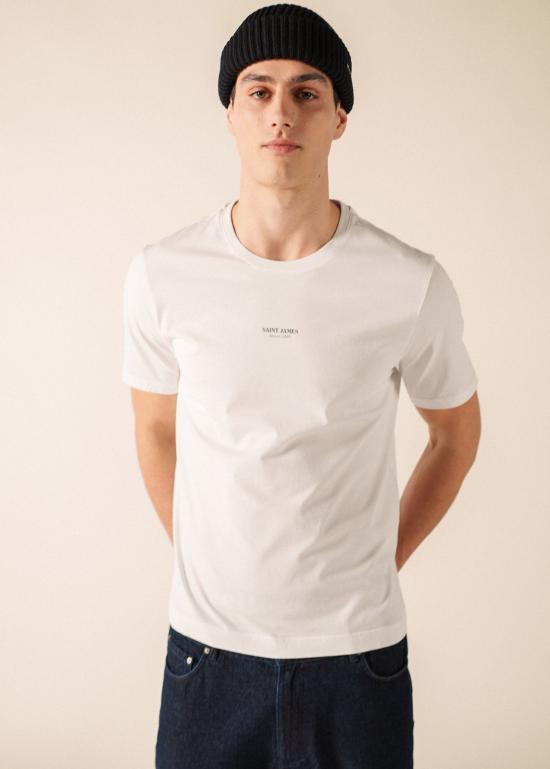 Saint James Short Sleeve T-Shirt for Men 4712CU BLANC DOM