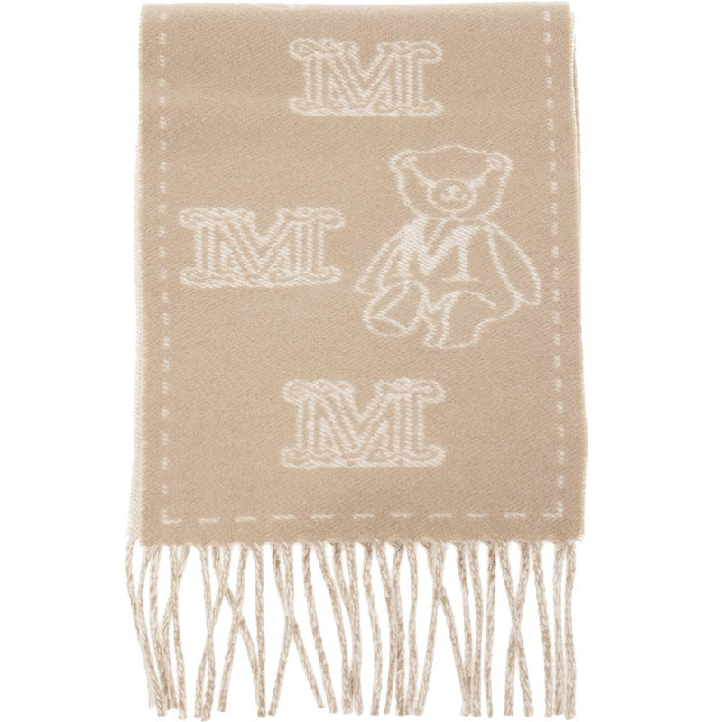 Max Mara WSANIMA Cashmere Scarf Muffler Beige