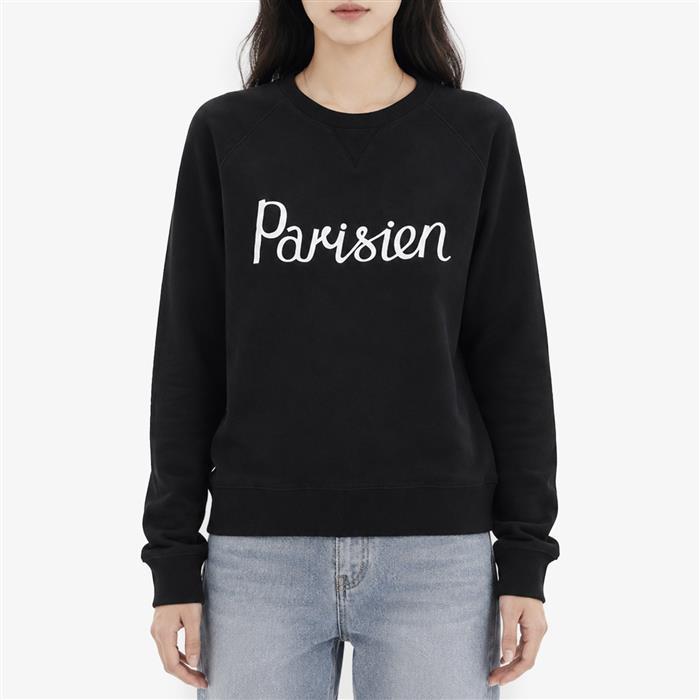 Maison Kitsune Parisien Vintage Unisex Sweatshirt Black