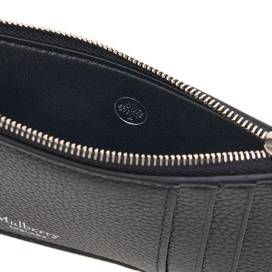 Mulberry Women’s Continental Zip Card Holder Black Leather Wallet