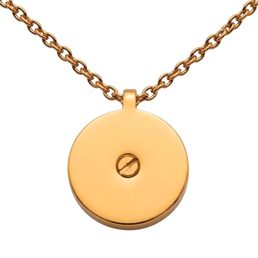 Versace Black Enamel Medusa Gold-Tone Pendant Necklace