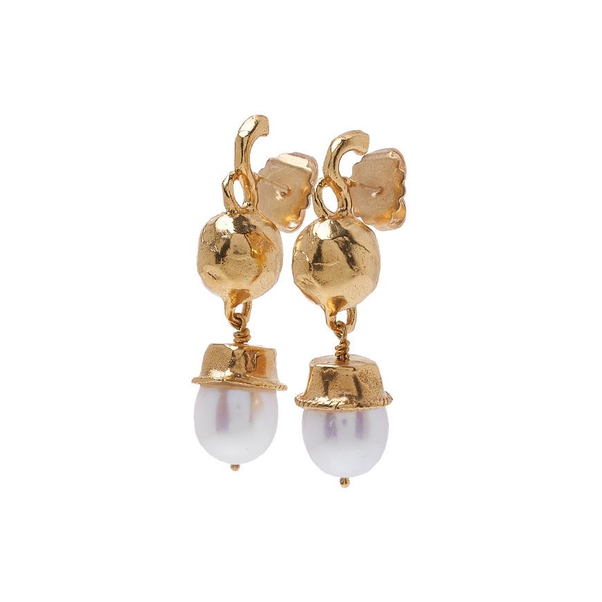 ALIGHIERI Return to Innocence Pearl Earrings FJ5519 ABRZ 24GOLD