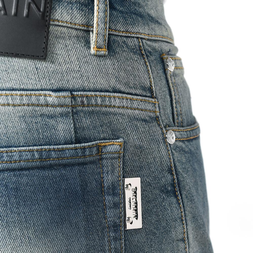 Balmain Slim Fit Blue Denim Jeans for Men