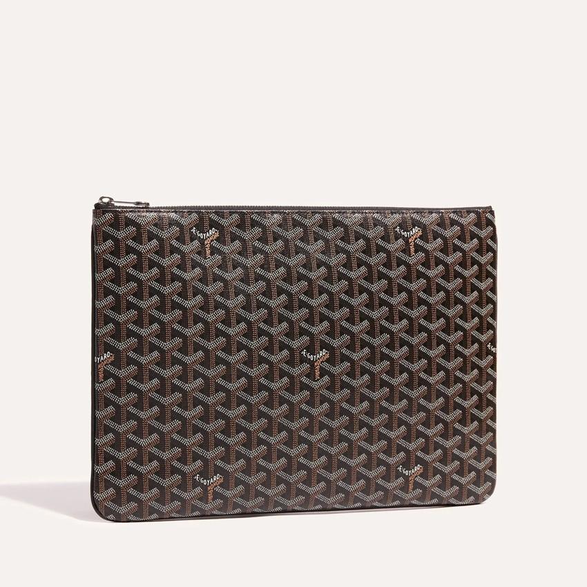 GOYARD Black Senat Clutch Pouch Women’s Leather Clutch