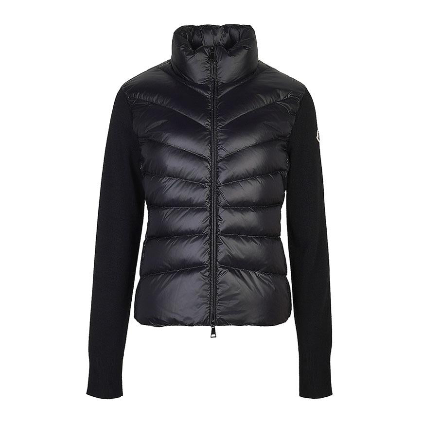 Moncler Women’s Wool Down Zip Cardigan Jacket Black