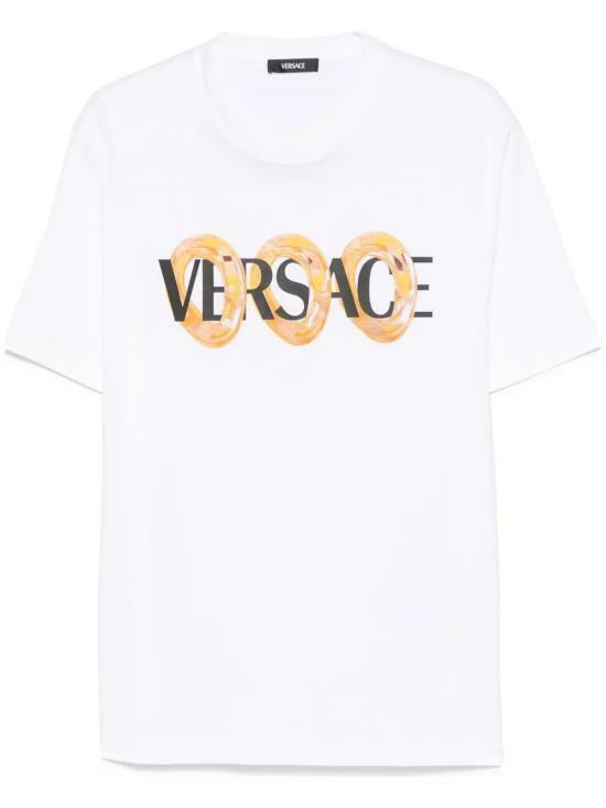 Versace Maxi Chain Logo T-Shirt 1013302 1A13401 2W580