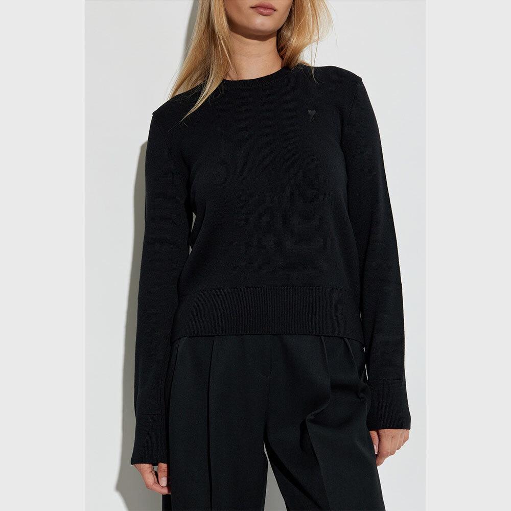 AMI Wool Crewneck Sweater for Women FKS826 001 0180