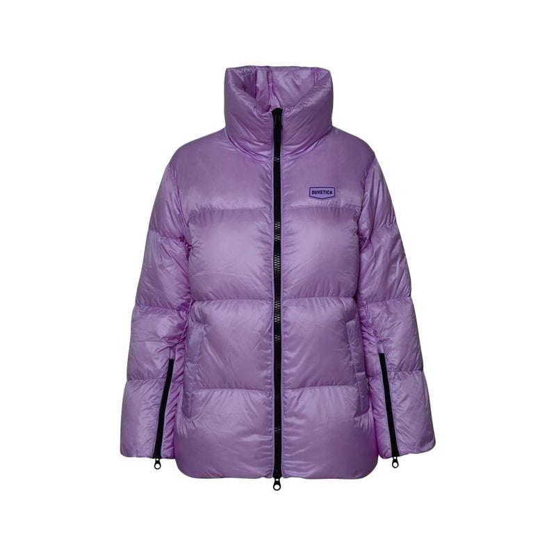 Duvetica Logo Puffer Jacket Lilac Down Coat