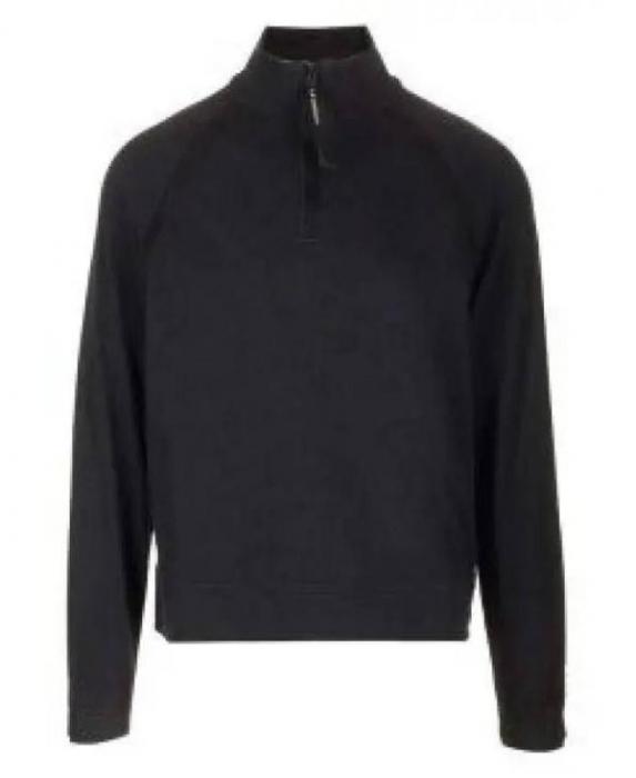 CP Company Light Fleece Polo Sweatshirt Black Men’s