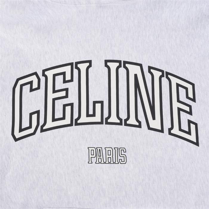 CELINE Fleece Cotton Sweatshirt Black Men's Top