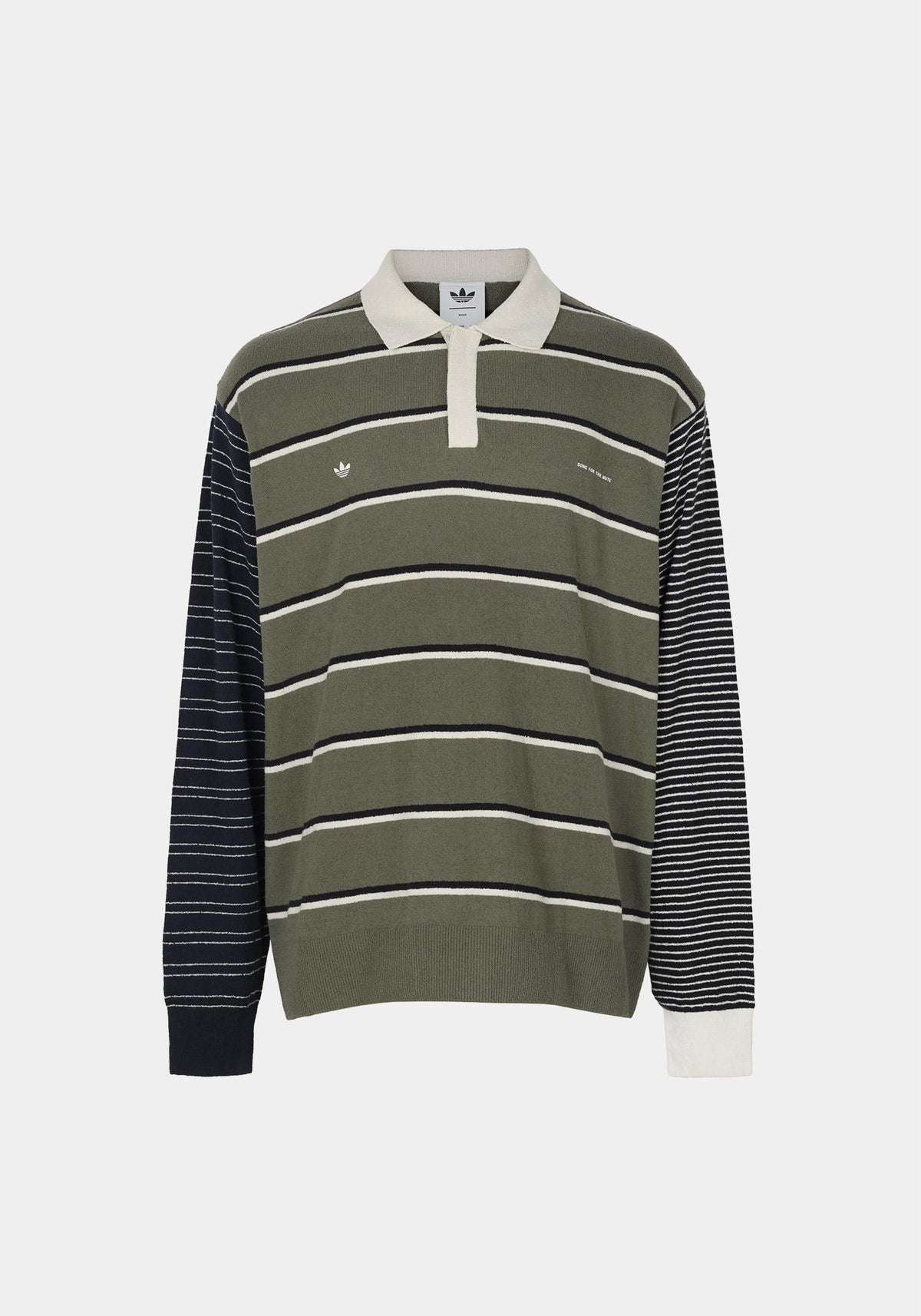 Adidas Olive Strata Rugby Polo Long Sleeve T-Shirt KS1343