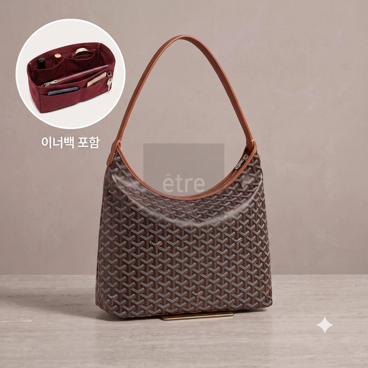 GOYARD Boheme Tote Bag Brown Black Tan Women’s