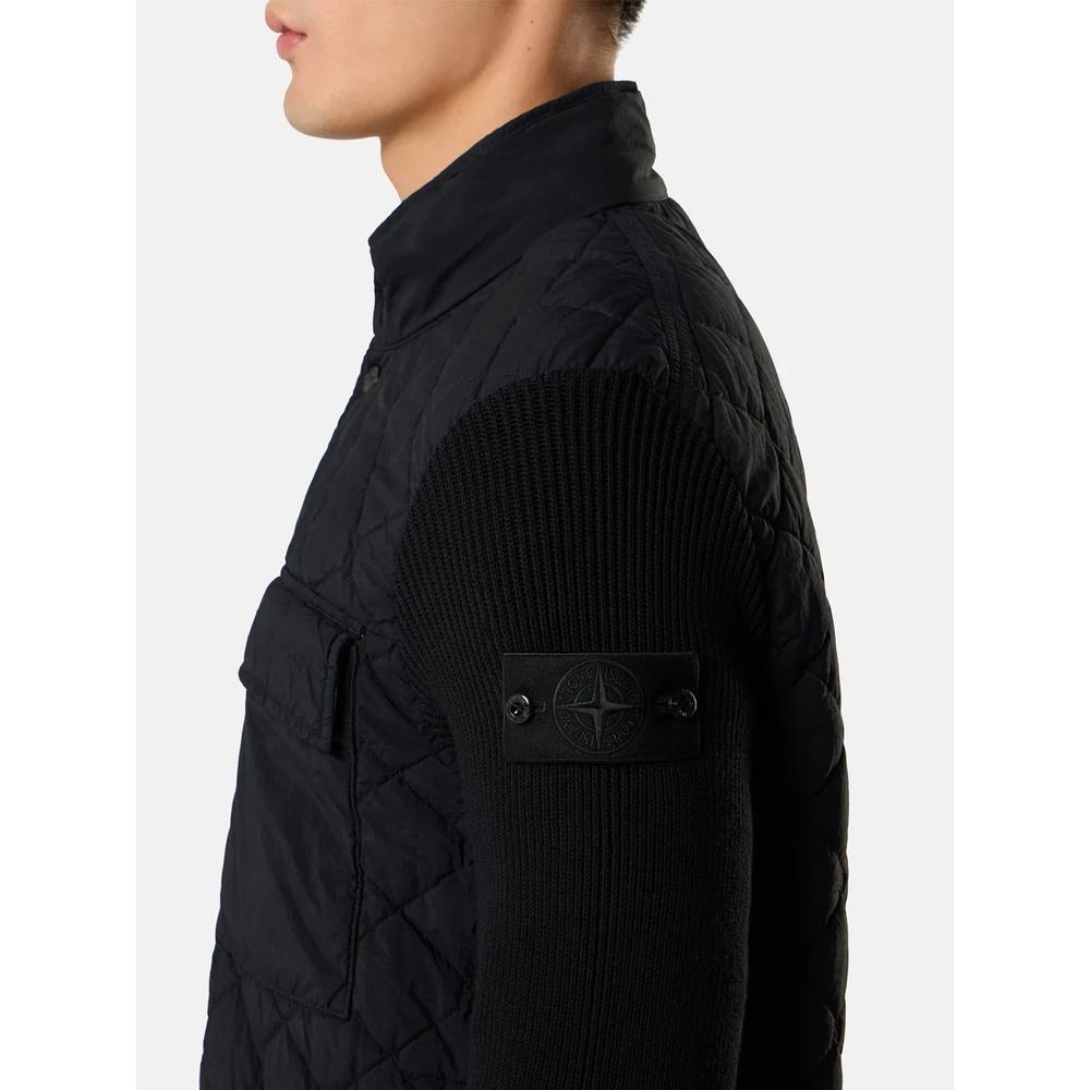 STONE ISLAND Ghost Piece Men's Knit Padded Jacket Black