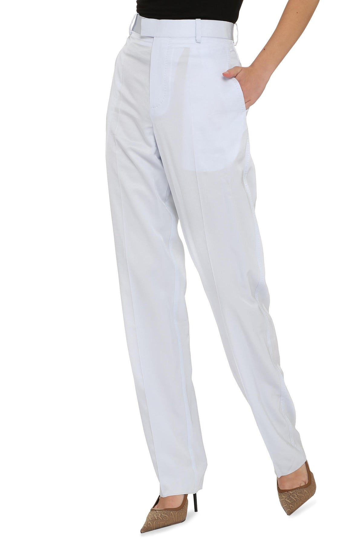 Bottega Veneta Black Wool Classic Trousers