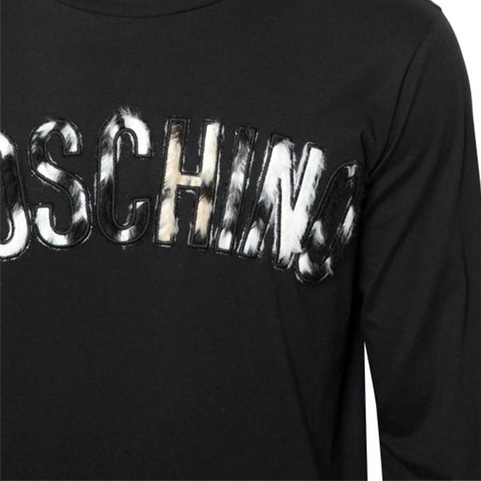 Moschino Logo Animal Sleeve T-Shirt Black