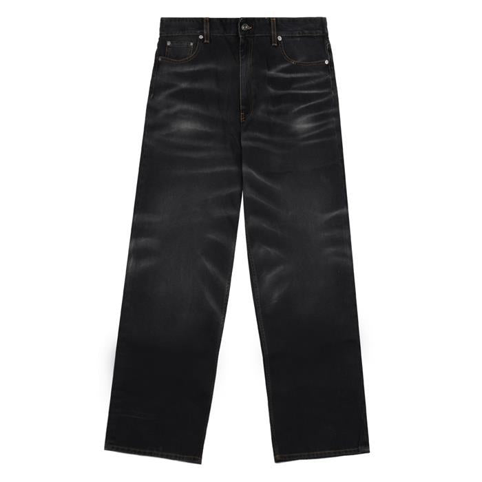 Y PROJECT Men's Black Whiskered Double Waist Denim Jeans JEAN48 S25 D15
