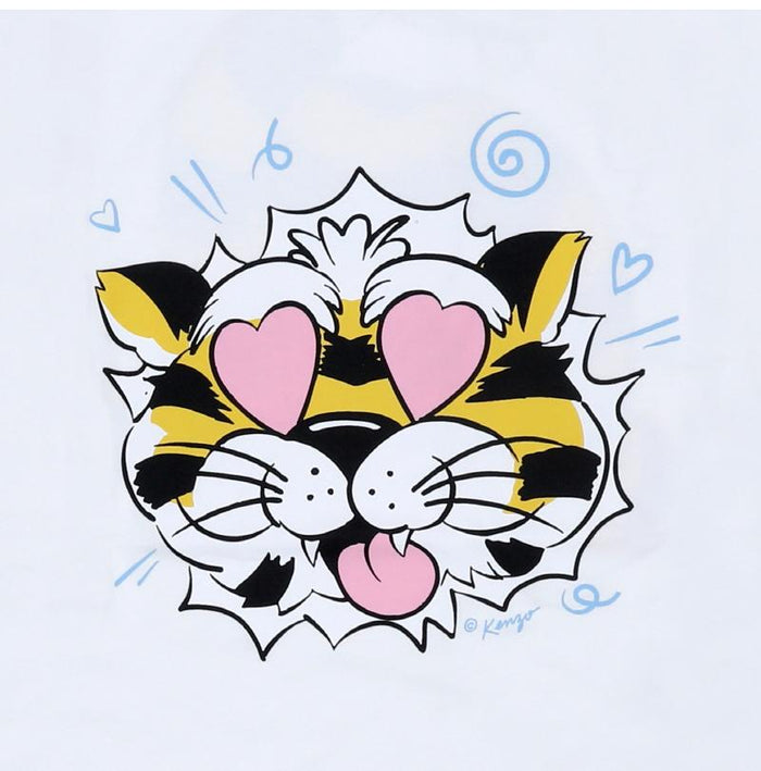 KENZO Men’s Short Sleeve T-Shirt White Cotton Tee