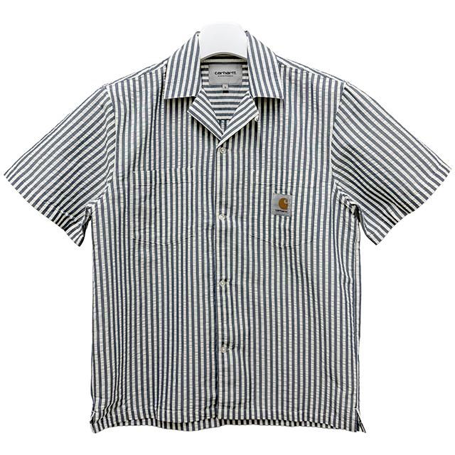 CARHARTT WIP LEAVEL Stripe Short Sleeve Shirt for Men I036203 3K5XX