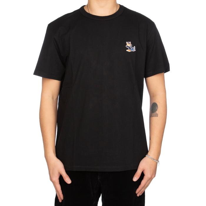 Maison Kitsune Blue Dressed Fox Patch Short Sleeve T-Shirt