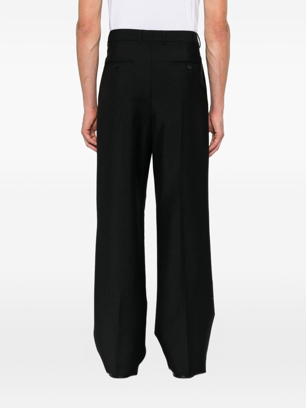CELINE Black Wool Tailored Suit Pants