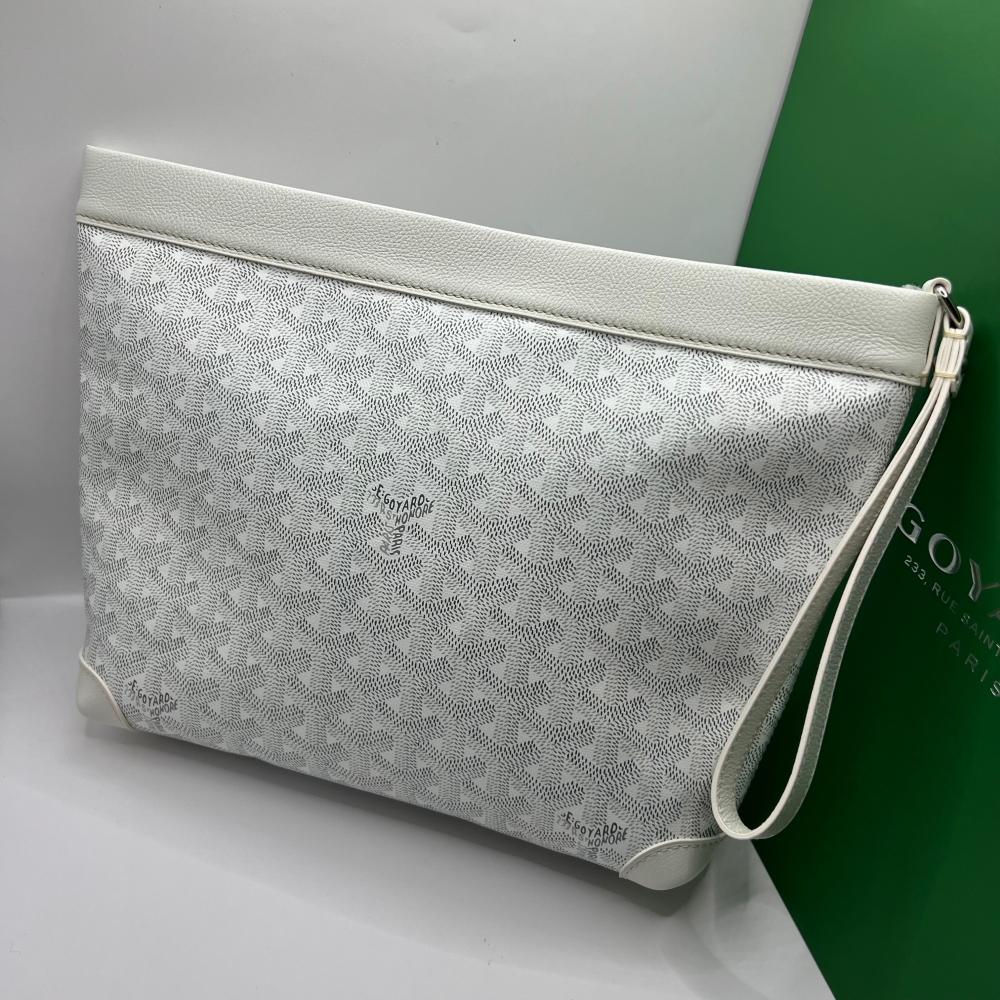 GOYARD Goyardine Coated Canvas Clutch Pouch Unisex All Colors