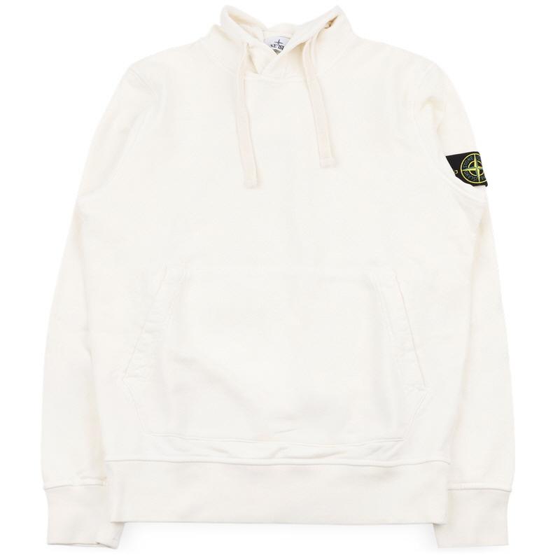 STONE ISLAND Men’s Cotton Hooded Sweatshirt Ivory Woven L1S156100062 S0051 V0093