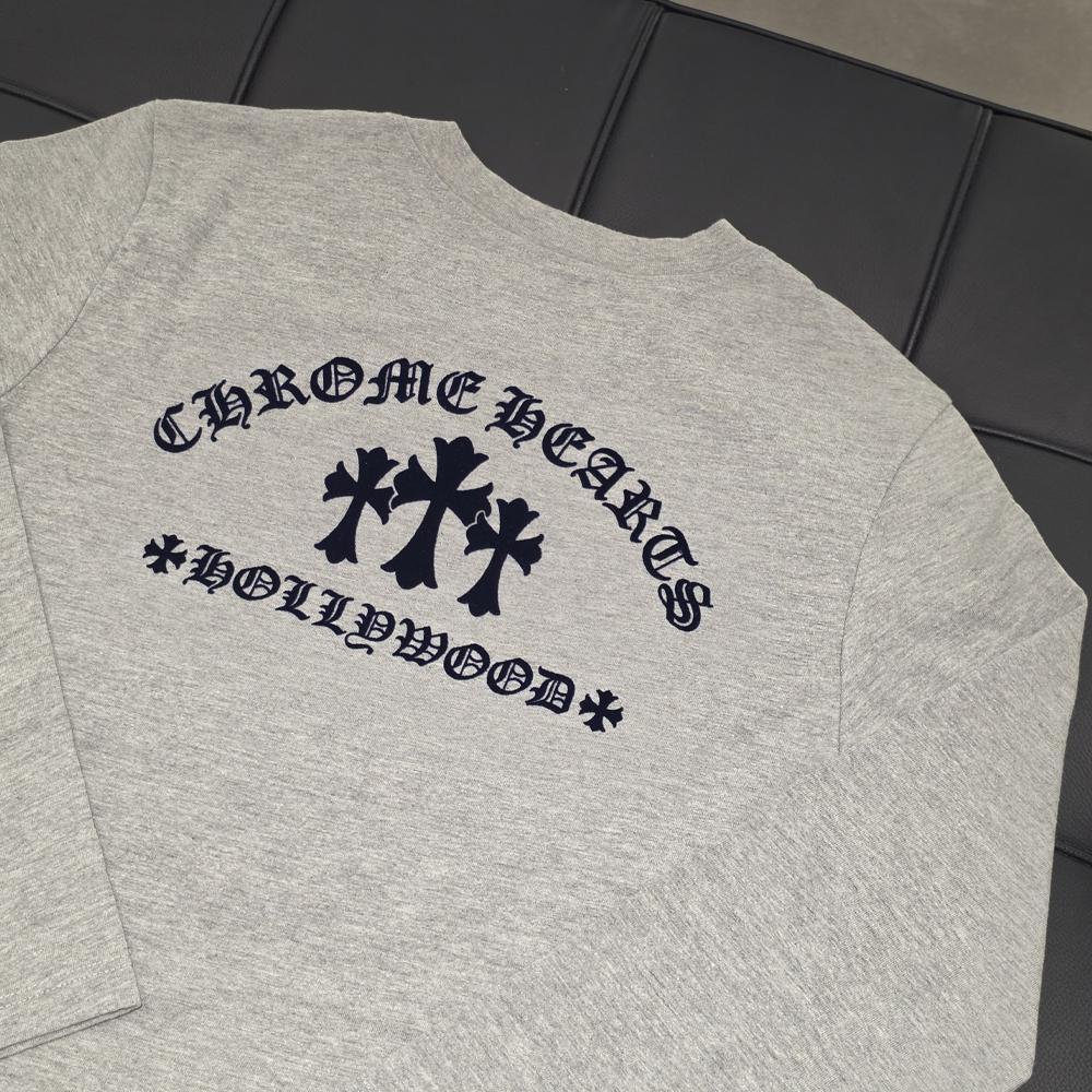 Chrome Hearts Cemetery Long Sleeve T-Shirt Gray