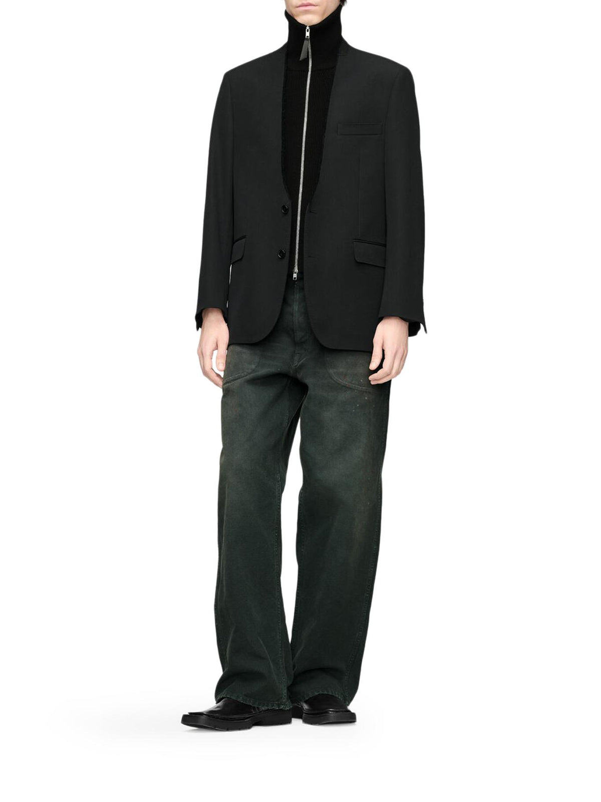 Maison Margiela Black Wool Knit Vest for Men