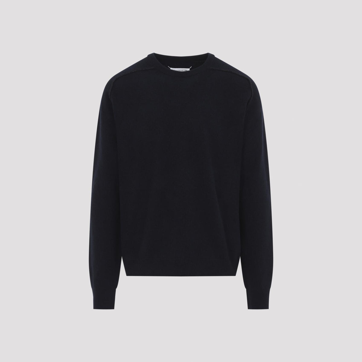 Maison Margiela Wool Blend Crewneck Knit Sweater Men’s Black