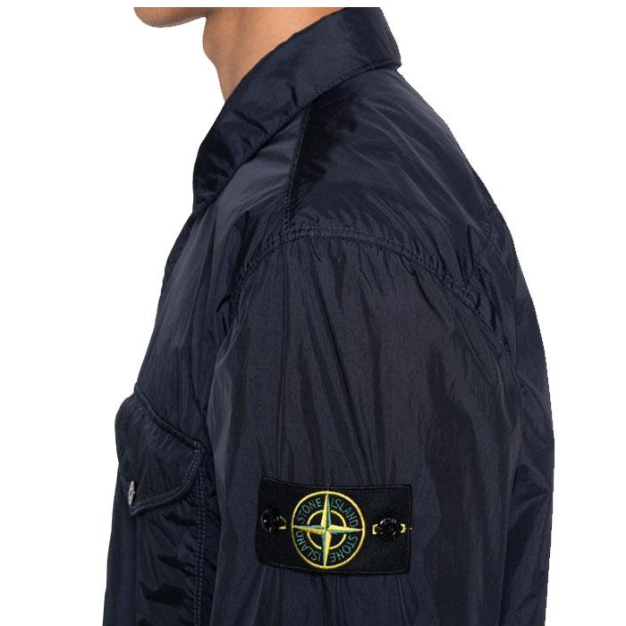 STONE ISLAND Crinkle Reps Overshirt Jacket Navy