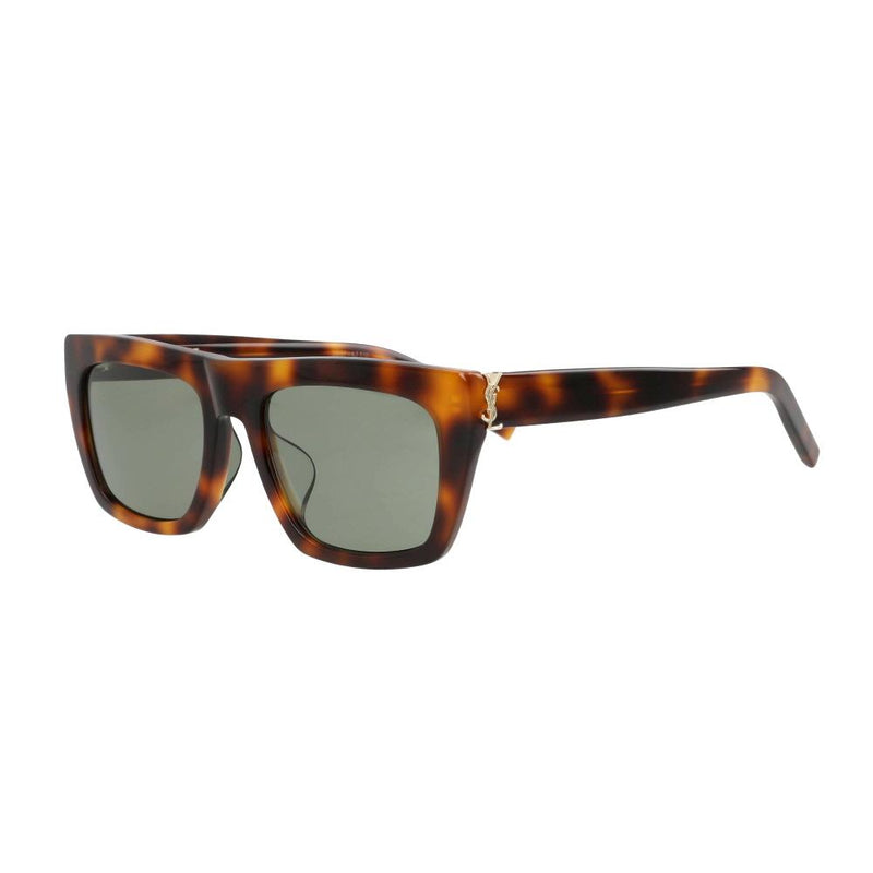 Saint Laurent Black Square Flat Top Cassandra Monogram Sunglasses SL M131F 003