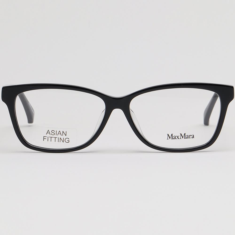 Max Mara Rectangular Acetate Eyeglass Frames Asian Fit Unisex MM5013F 001