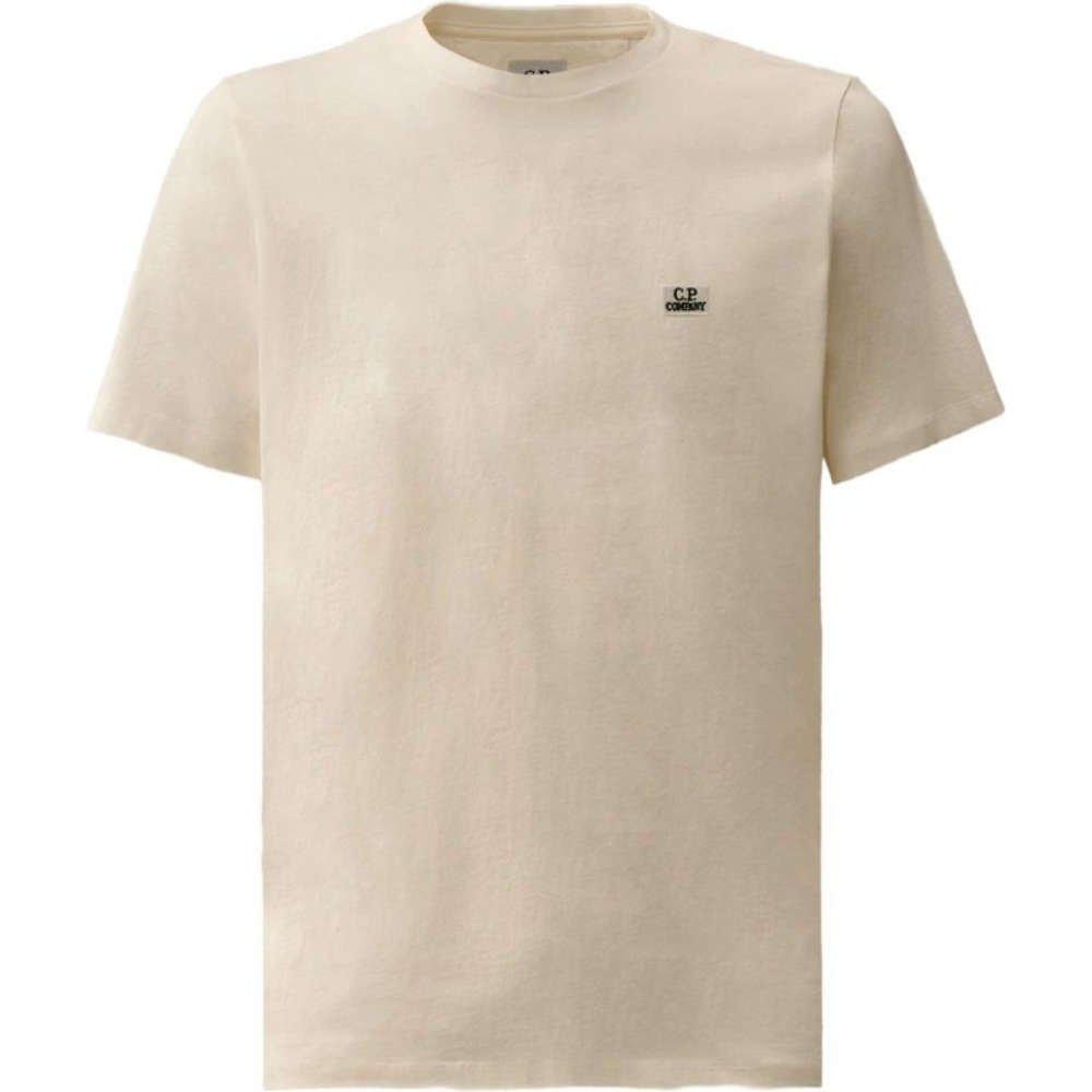 CP Company Logo Patch Gauze White Short Sleeve T-Shirt