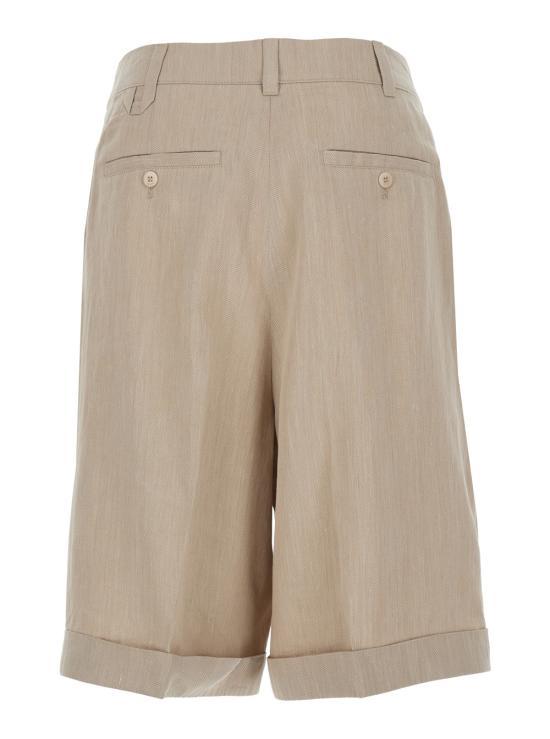 JACQUEMUS Pastro Pleat Bermuda Shorts Beige Men’s SOM00537 AW00738