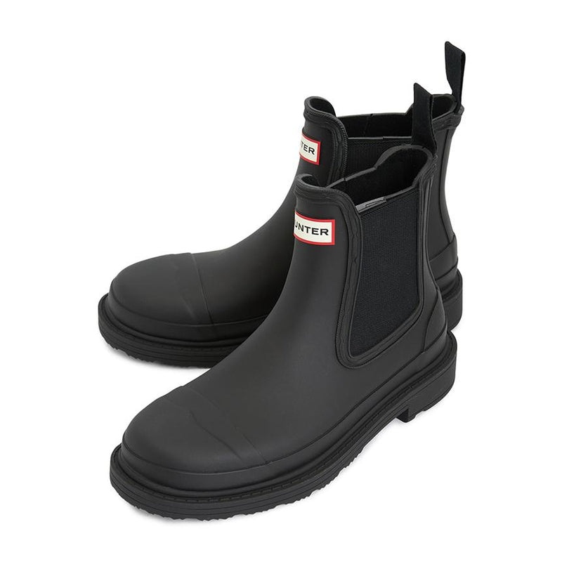 HUNTER Commando Chelsea Rain Boots for Women WFS1018RMA BLK
