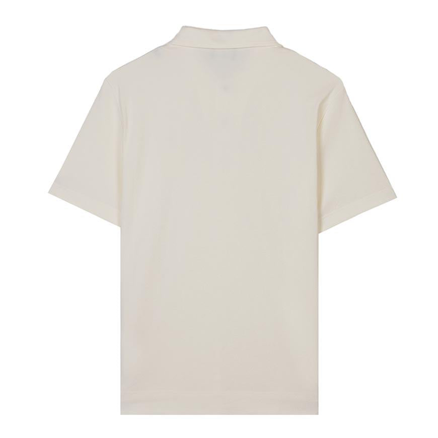 Moncler Logo Patch Polo Shirt Men White Cotton