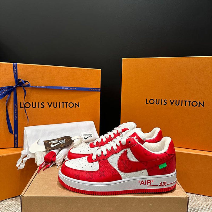 Louis Vuitton Red Sneakers Low Top Men Virgil Abloh Nike Air Force