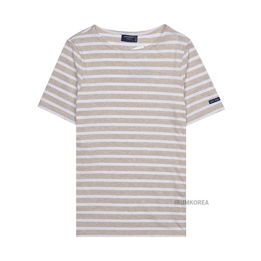 Saint James Unisex Levant Short Sleeve T-Shirt 9863 5I NATUREL NEIGE