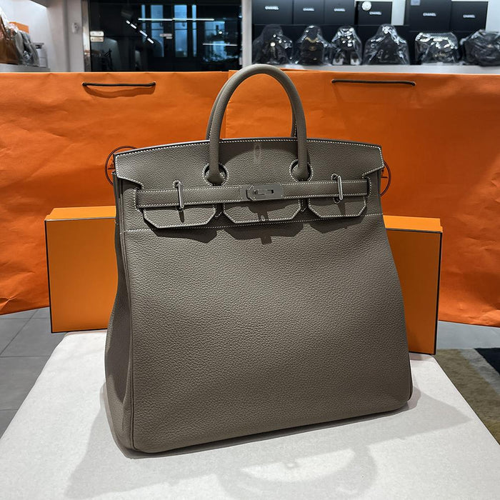 HERMES Birkin 40 Tote Bag Etoupe Gold Hardware Epsom Leather