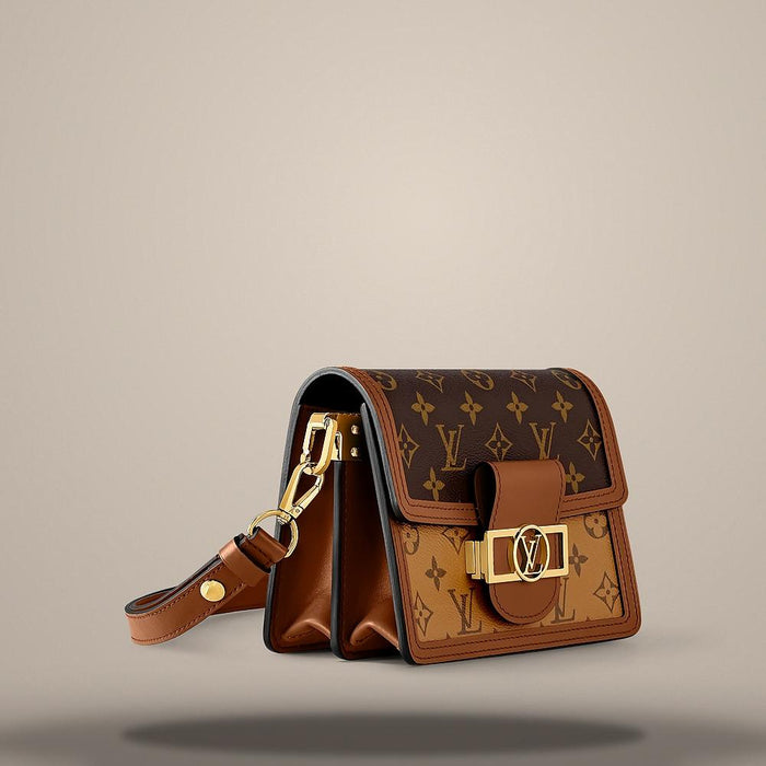 Louis Vuitton Mini Dauphine Monogram and Reverse Coated Canvas Shoulder Bag