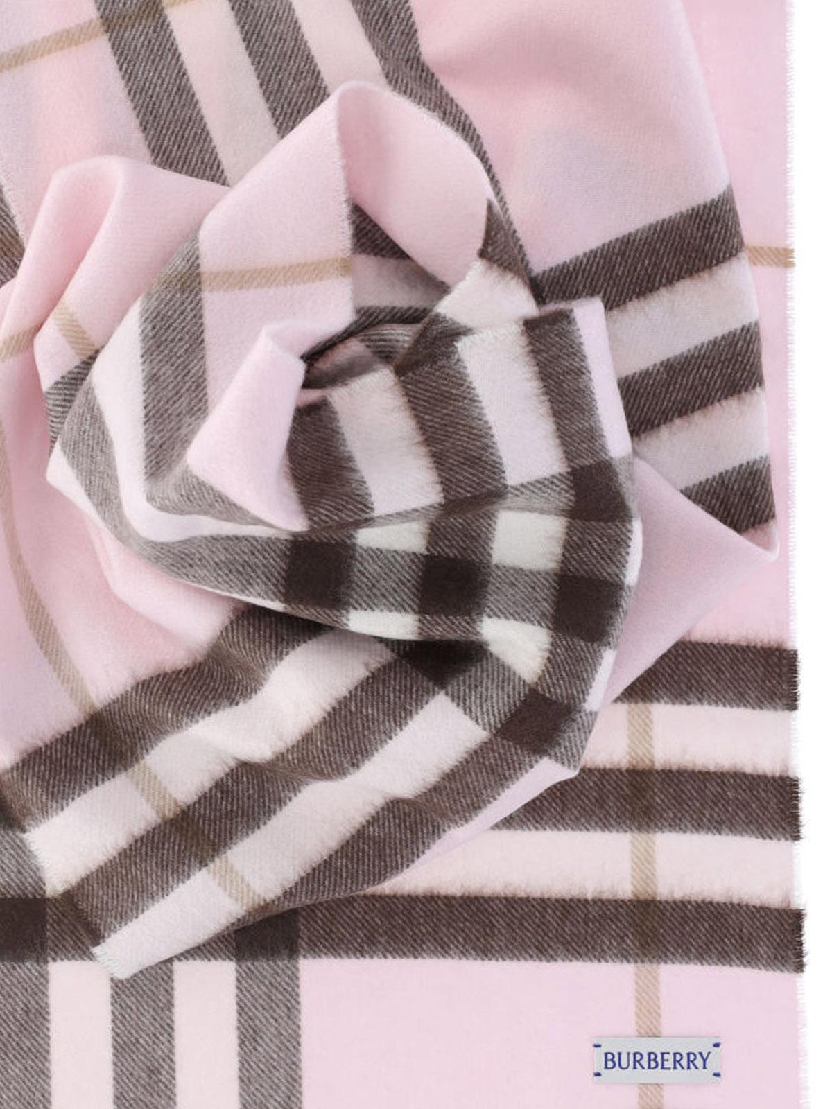 BURBERRY Camel Wool Cashmere Scarf
