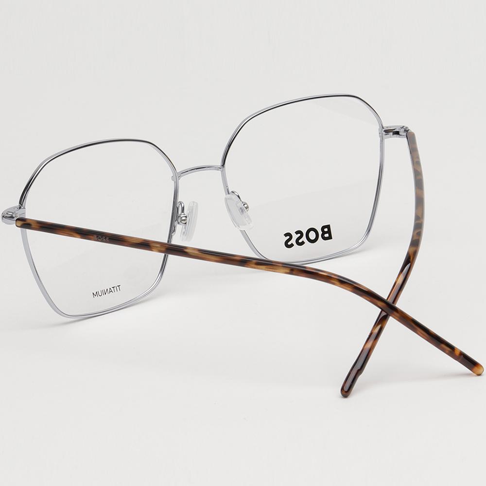 HUGO BOSS Titanium Rim Silver Lightweight Unisex Eyeglass Frames BOSS1398 010