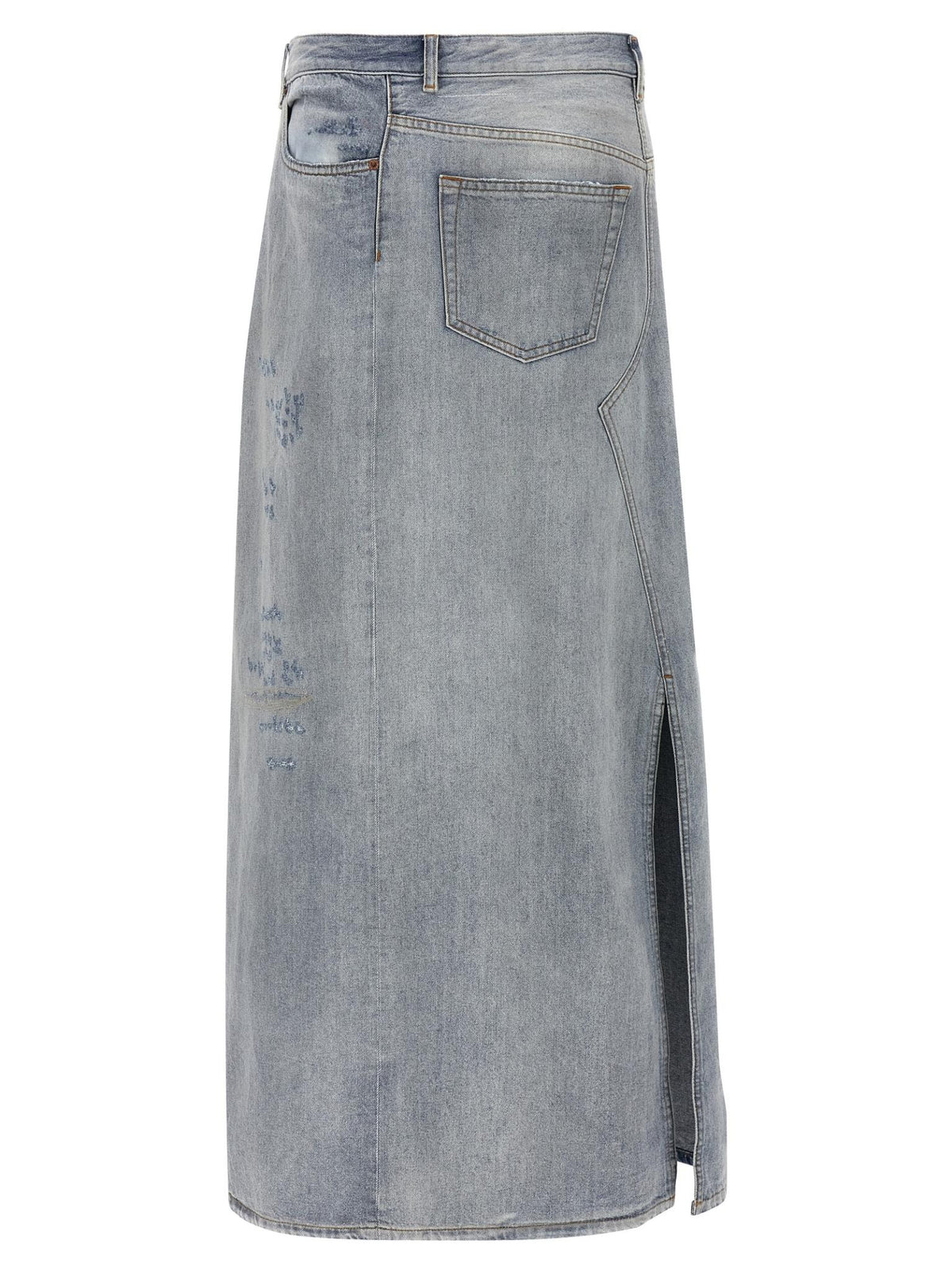 Maison Margiela Black Wool Blend Long Skirt