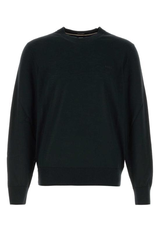 HUGO BOSS Black Wool Blend Crewneck Sweater Men’s Knit