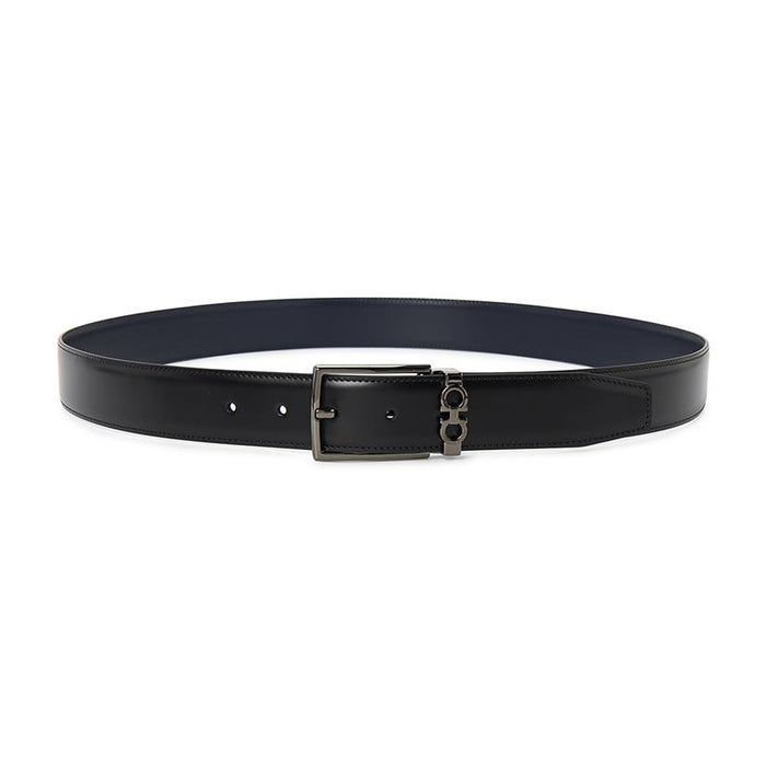Ferragamo Gancini Reversible Leather Men's Belt Pre-Cut 0776302