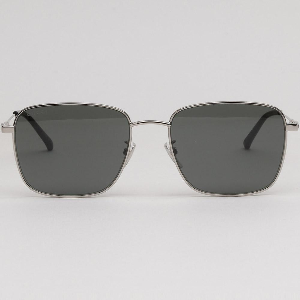 GUCCI Silver Metal Square Sunglasses Unisex Asian Fit GG2097SK 001