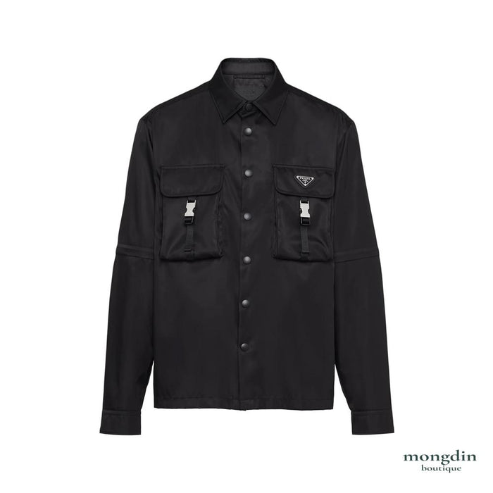 PRADA Re-Nylon Long Sleeve Shirt Black Men’s