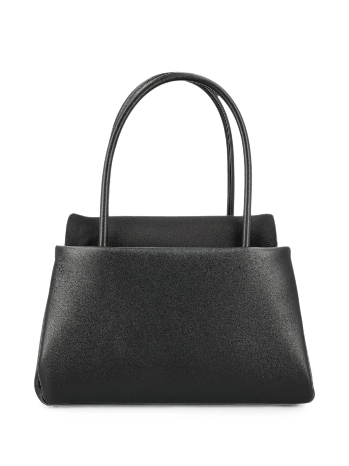 PRADA Leather Tote Bag Black Structured Handbag
