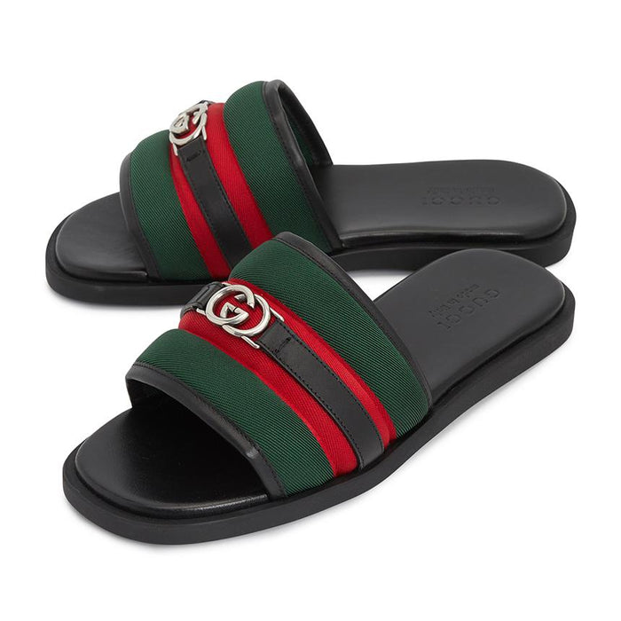 GUCCI Interlocking G Logo Men’s Slide Sandals 835091 HAAHH 8449